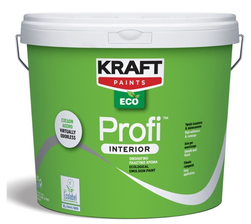 Гръцка интериорна боя Profi Interior eco бяла 0,75л.